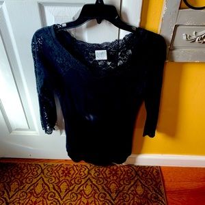 Free people lace sleeve top